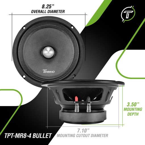 Timpano Audio 8 Bullet Midrange Speaker TPT MR8 4 BULLET