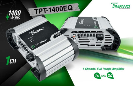 New Release: 1 Channel Full Range Amplifier TPT-1400EQ (Available in 1 and 2 Ohms)