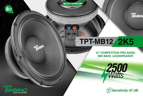 TPT-MB12 2K5: 12″ PRO Audio Midbass Competition Loudspeaker