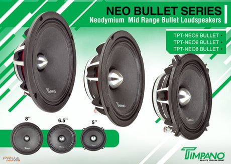 NEO Midrange Bullet Series: Slim design for Car Audio applications
