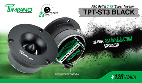 TPT-ST3 Black: PRO Bullet 3.75″ Super Tweeter