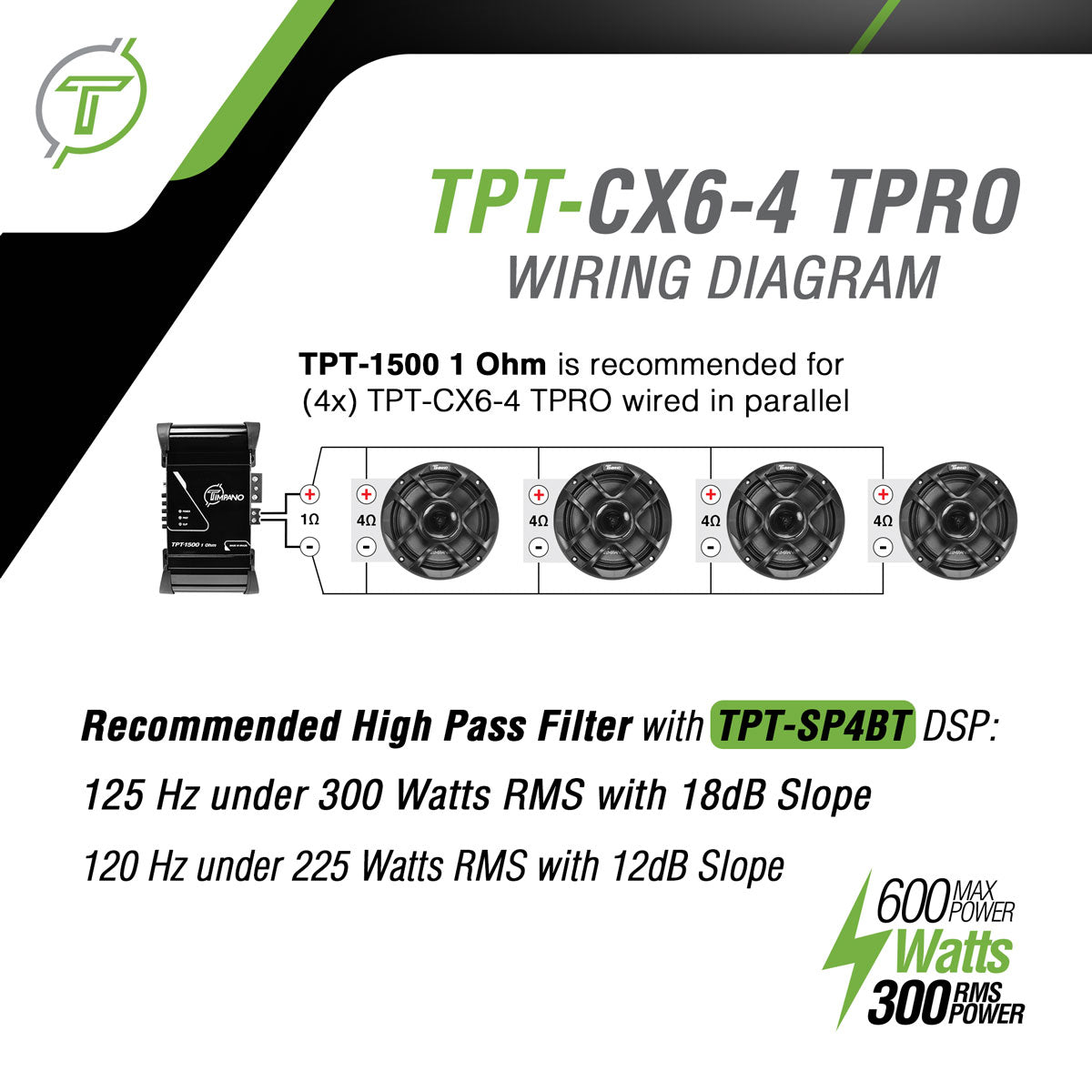 Tpro TPT-CX6-4 TPRO - 6.5” PRO Audio 2-Way Car Coaxial Speaker – Timpano Audio