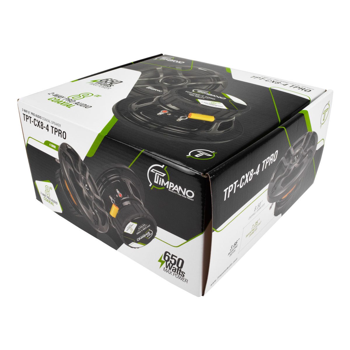 TPT-CX8-4 TPRO 8” PRO Audio 2-Way Car Coaxial Speaker – Timpano Audio