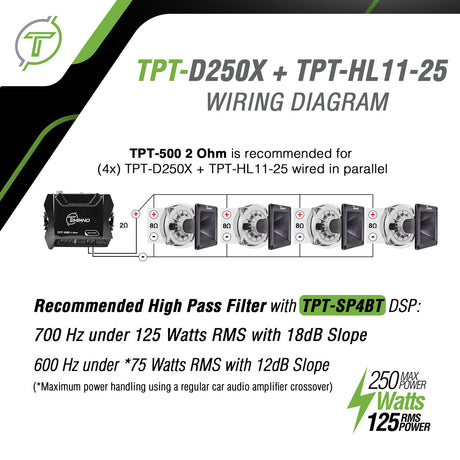 TPT-D250X + TPT-HL11-25 - Horn Driver Bundle