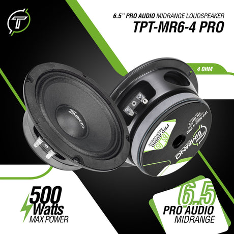 1000w PACKAGE 2x 6.5" PRO Audio Midrange