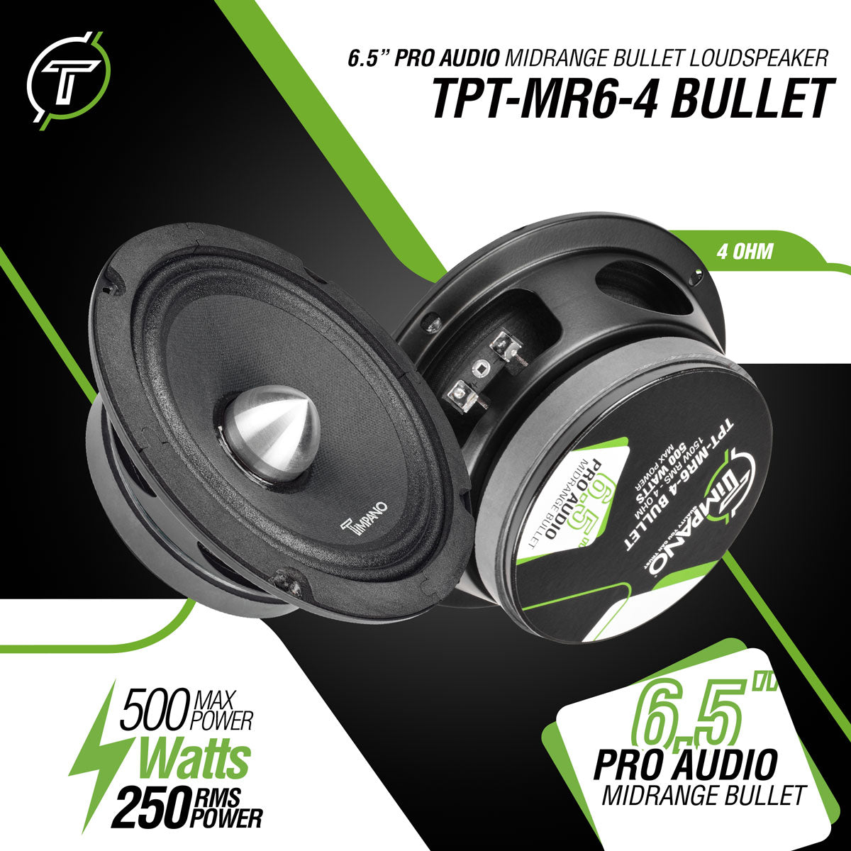 TPT-MR6-4 Bullet Midrange Speaker Specs