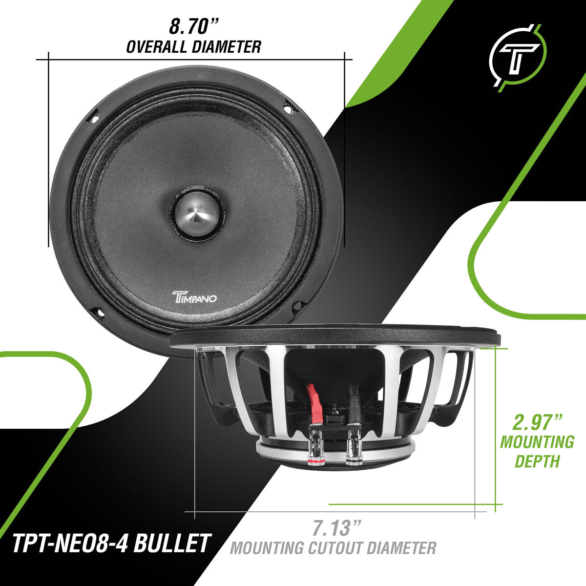 TPT-NEO8-4 BULLET – Timpano Audio