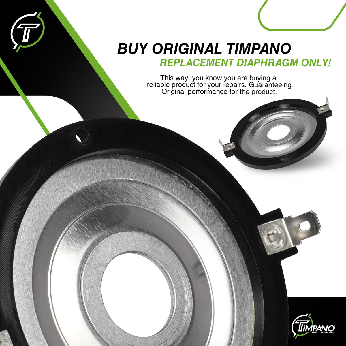8x Replacement Diaphragm For Timpano Tempesta TPT-RPDH2000 & TPT-DH2000 Horn Driver