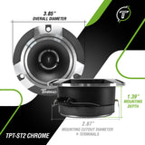 1600w PACKAGE 2x 6.5" Bullet Midrange + 2x Chrome Tweeters