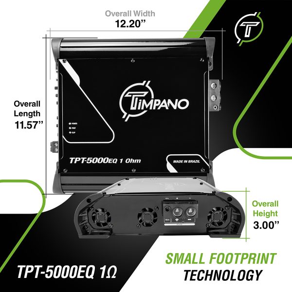 TPT-5000EQ - 1 Ohms - Dims Infographic