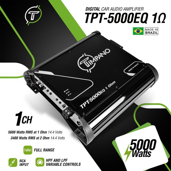 TPT-5000EQ - 1 Ohms - Specs Infographic
