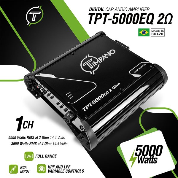TPT-5000EQ - 2 Ohms - Specs Infographic