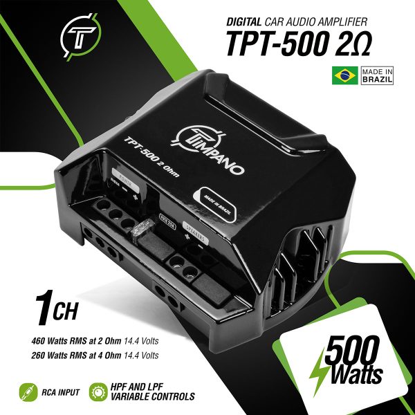 TPT-500 - 2 Ohms - Specs Infographic