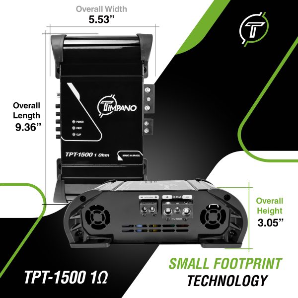 TPT-1500 - 1 Ohms - Dims Infographic
