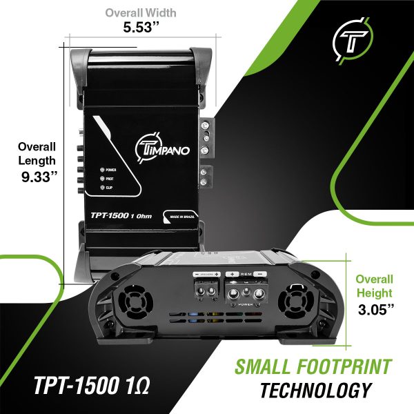 TPT-1500 - 1 Ohms - Dims Infographic
