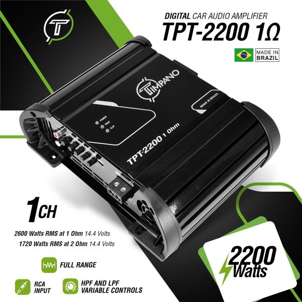 TPT-2200 - 1 Ohms - Specs Infographic