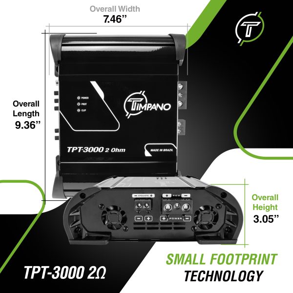 TPT-3000 - 2 Ohms - Dims Infographic
