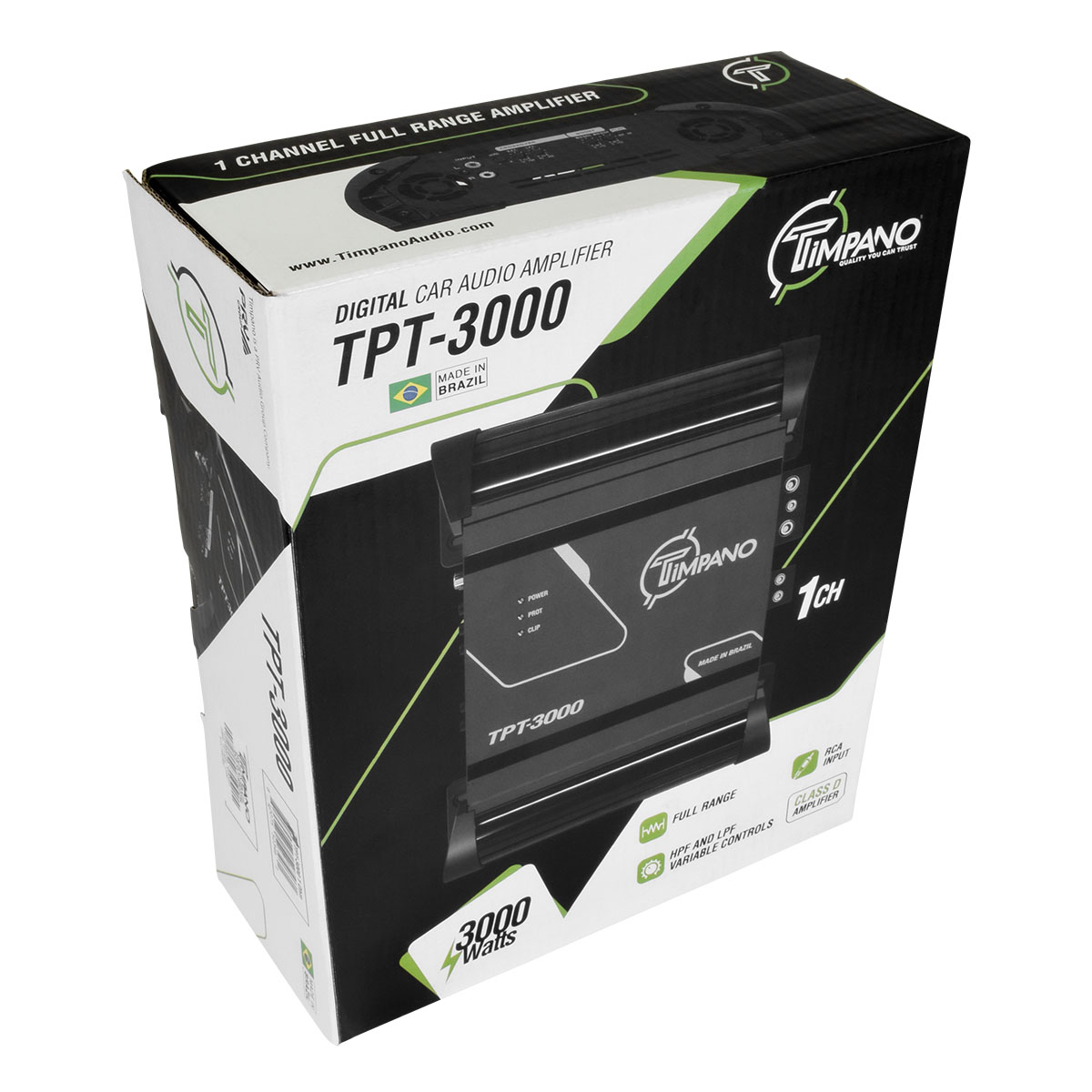 Timpano Audio TPT-8000EQ Ohm 8,000 Watt Mono Car Audio Amplifier