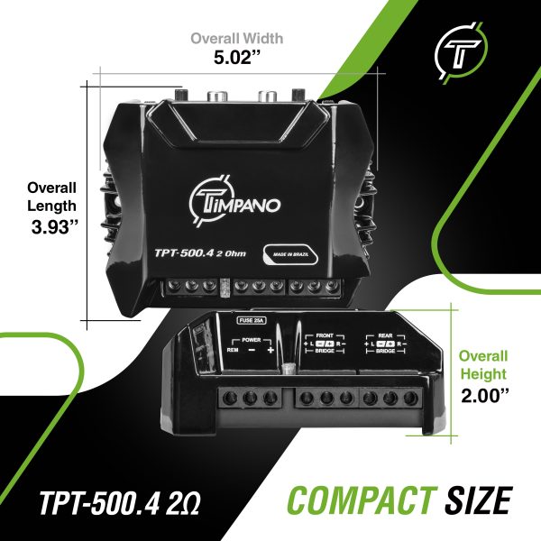 TPT-500.4 - 2 Ohms - Compact size