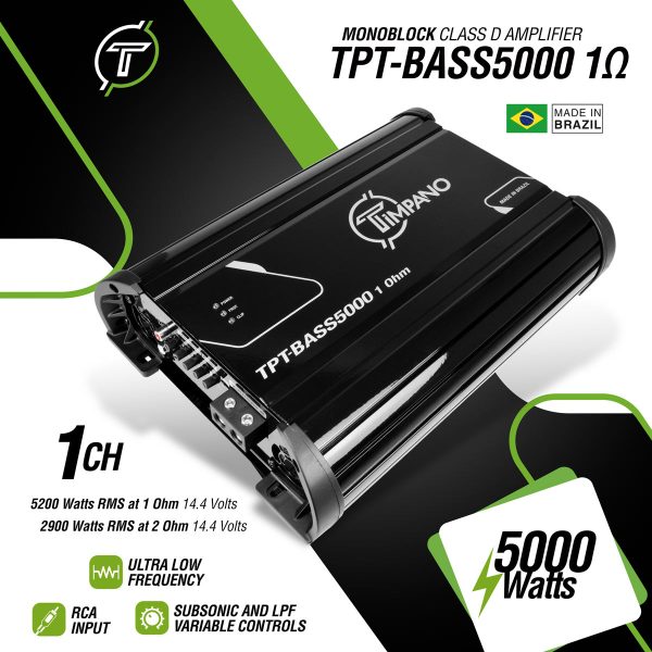 TPT-BASS5000 - 1 Ohms - Specs Infographic
