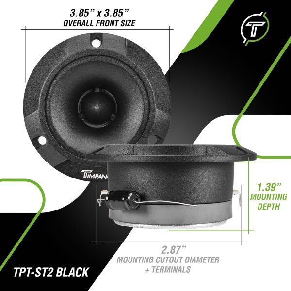 TPT-ST2 BLACK - Dims Infographic