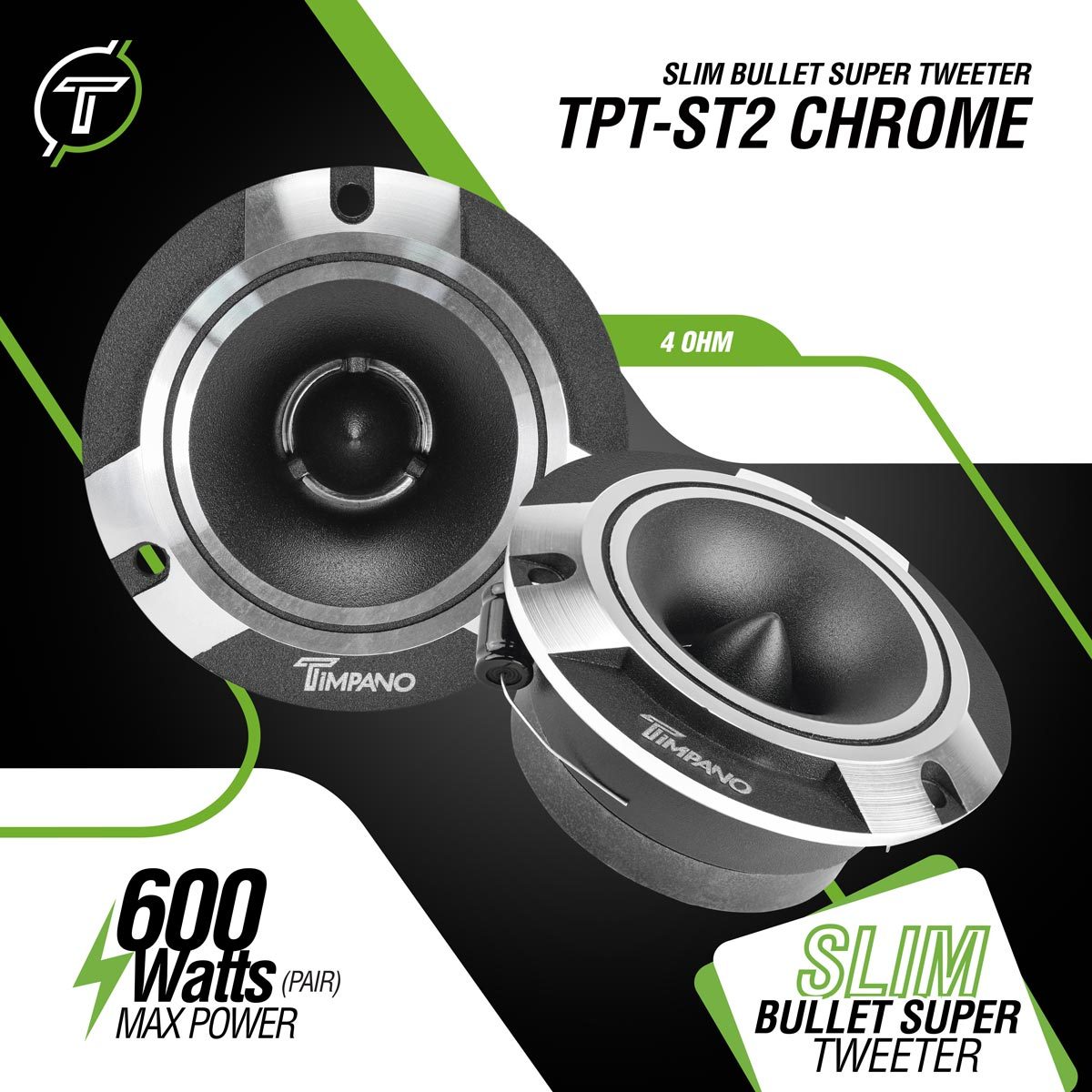 1500w Bundle - 6.5 Bullet midrange + Chrome Super Tweeter
