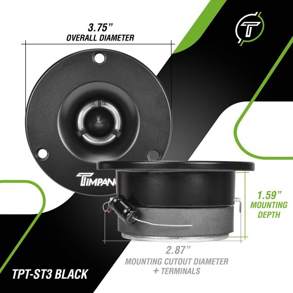 TPT-ST3 BLACK - Dims Infographic
