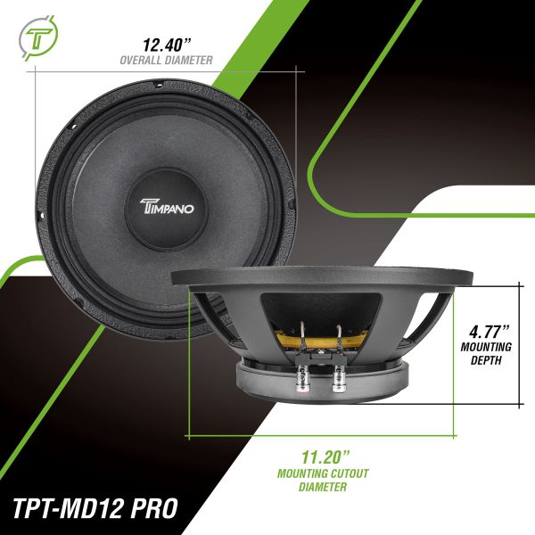 TPT-MD12 PRO - Dimensions Infographic