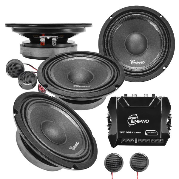 1 - Car Stereo Bundle - KIT1xTPT-500.4+4xTPT-MB6-4SLIM+2xTPT-ST1 - Main View