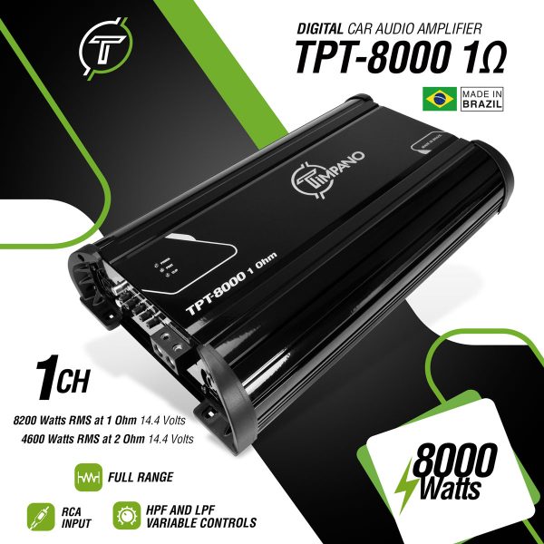 TPT-8000 - 1 Ohms - Specs Infographic