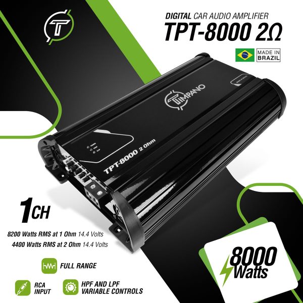 TPT-8000 - 2 Ohms - Specs Infographic